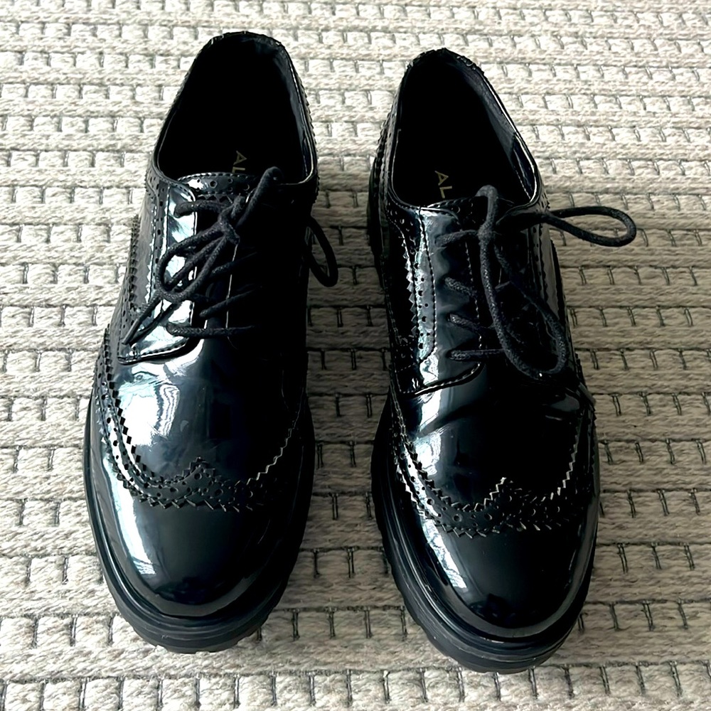 Patent leather loafers